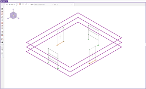 RISA-3D Rigid Diaphragm example