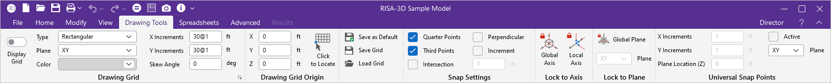 Drawing Tools Ribbon