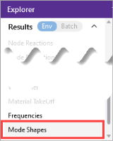 Choose Frequencies from Explorer panel Results section