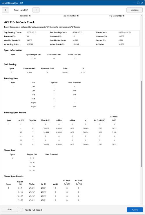 Detail Report Summary for Code Check