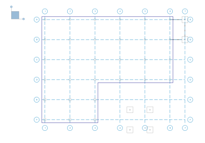 Model with project gird lines displayed