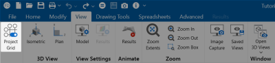 Project Grid icon on the View ribbon